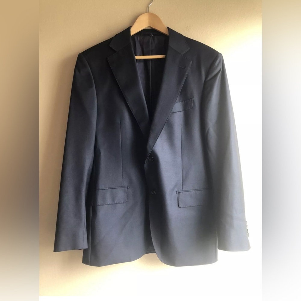 Suitsupply Pure Wool Super 110 Men’s Blue Suit Jacket Size 40R